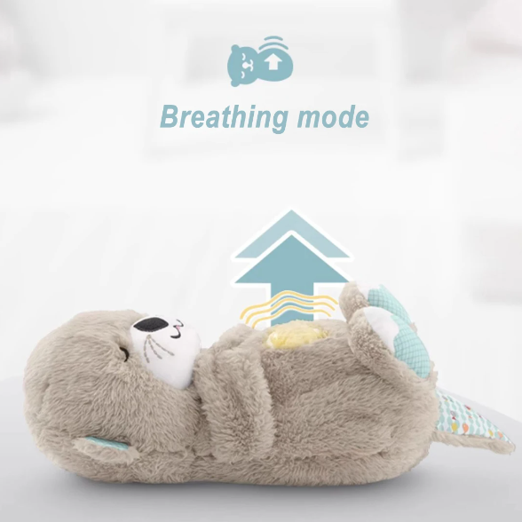 PELUCHE NUTRIA RESPIRA EN CAJA y PILAS