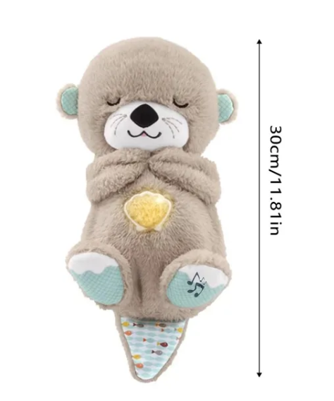PELUCHE NUTRIA RESPIRA EN CAJA y PILAS